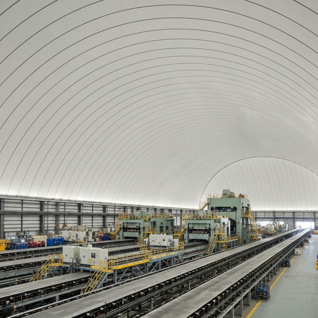 Industrial operations protected by an air dome